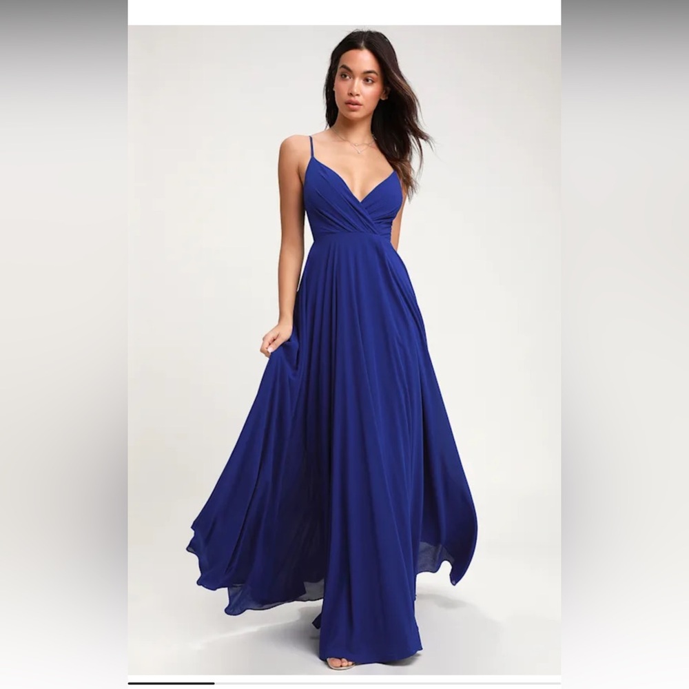Lulus Royal Blue Maxi Dress - Bridesmaid, Wedding Guest, Formal Gown!
